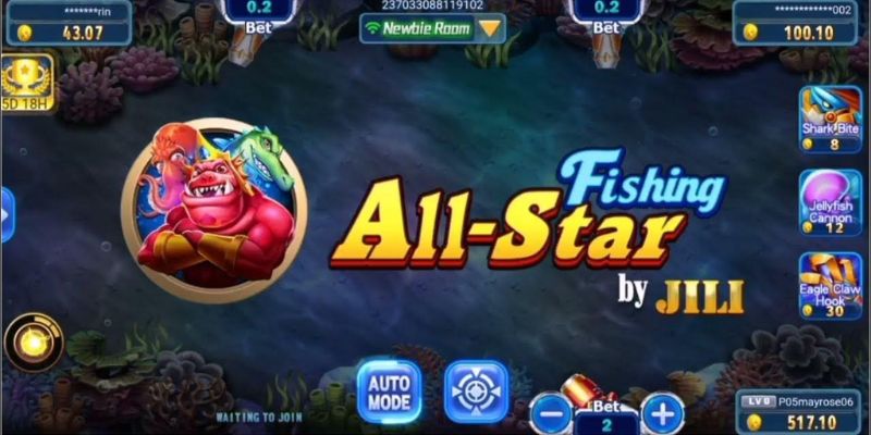 All star fishing tựa game bắn cá Jili được săn đón 