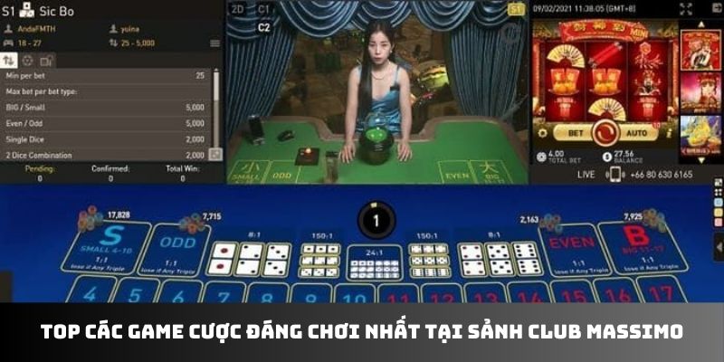 Top các game cược đáng chơi nhất tại sảnh Club Massimo